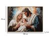 Quadro moderno Sacra Famiglia 102x72 stampa dipinta su tela laccata con cornice COLORI E LUCI - foto 6
