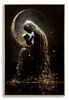 Quadro religioso profilo intenso maternit&agrave; scintille materiche con effetti oro 60x90 COLORI E LUCI