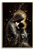 Quadro moderno nativit&agrave; iconico profondi contrasti gentili e riflessi laccati 60x90 COLORI E LUCI