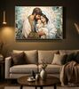 Quadro Sacra Famiglia moderno grande 122x82 stampa dipinta su tela laccata con cornice COLORI E LUCI - foto 5