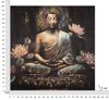Quadro stupendo orientale di Buddha in meditazione 100x100  41017 - foto 5