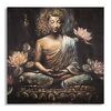 Quadro stupendo orientale di Buddha in meditazione 100x100  41017