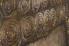 Particolare di Quadro 100x100 Buddha con sfondo scuro e particolari oro  41018