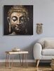 Quadro 100x100 Buddha con sfondo scuro e particolari oro  41018 - foto 4