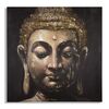 Quadro 100x100 Buddha con sfondo scuro e particolari oro  41018