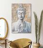 Quadro moderno mezzo busto Buddha 80x120 antichizzato particolari dipinti 41016 COLORI E LUCI - foto 4