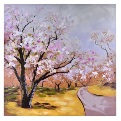 Quadro alberi fioriti 100x100 39238 COLORI E LUCI