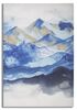 Quadro blu monti con riflessi dorati 80x120  40487
