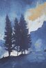 Particolare di Quadro montagne e alberi riflessi blu 80x120  40486