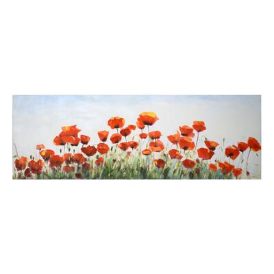 Quadro prato di papaveri e cielo azzurro 150x50 38378 COLORI E LUCI