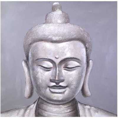 Quadro Buddha quadrato grande 100x100cm - modello A 40186 COLORI E LUCI