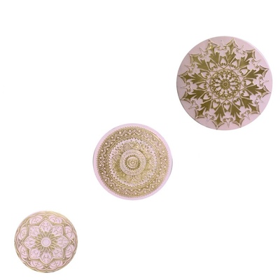 Quadri con geometrie rosa forma rotonda 40-50-60cm  38960