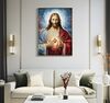 Quadro Ges&ugrave; sacro cuore 72x102 decorazione sacra moderna  43992 - foto 5