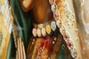Ulteriore dettaglio di Quadro figura di Madonna dai tratti gentili e delicati 72x102  43991