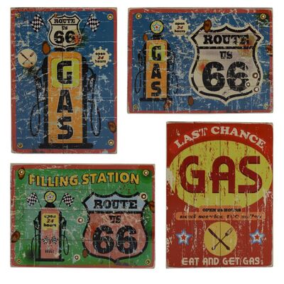 Quadretti 29x40 40x29 pompa benzina scritta GAS 37676 COLORI E LUCI