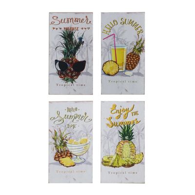 4 quadretti 20x40 ananas estate  37437