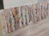 Altra foto Quadri dipinti bosco tronchi 70x50cm 2 pezzi tonalit&agrave; tortora grigio