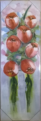Quadro tulipani rossi 30x90 modello A 33654 COLORI E LUCI