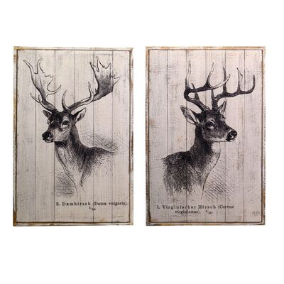 Quadro con cervi 40x60cm in legno 37941 COLORI E LUCI