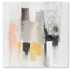 Quadro grigi tortora moderni effetto materico accenti gialli e pesca B 60x60cm 41145 COLORI E LUCI