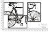 Quadro particolare composizione a tris trittico con bicicletta 115x81 41715 COLORI E LUCI - foto 5