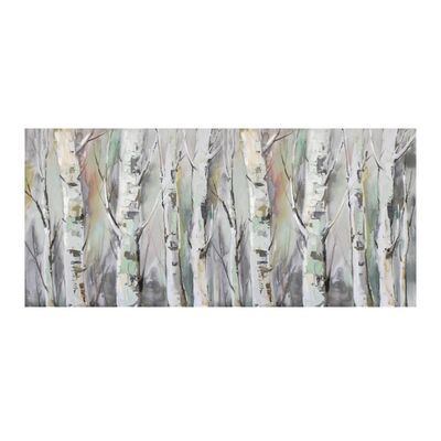 Quadro bosco tronchi 150x70 tonalit&agrave; grigio tortora marroni verdi 37938 COLORI E LUCI