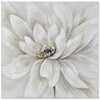 Quadro grande 80x80 fiore mille petali toni grigio tortora pistilli decor  43039