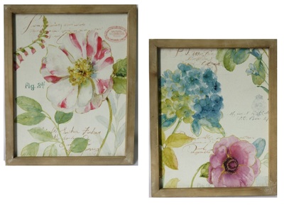 Set 2 quadri fiori 32x40  37355