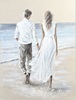 Quadro innamorati al mare mano nella mano 90x120 40362 COLORI E LUCI
