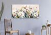 Quadro lungo orizzontale piante verdi e fiori bianchi e rossi 120x60  41006 - foto 4