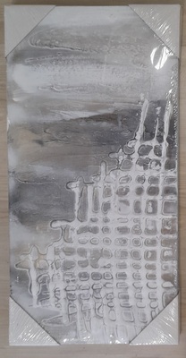 N. 1 quadro 30x60 astratto toni grigi tortora 37280 COLORI E LUCI
