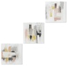Set 3 quadri grigi tortora moderni effetto materico accenti gialli e pesca 60x60cm 41147 Foto 5