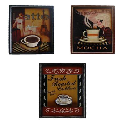 Set 3 quadri con tazze 37633 COLORI E LUCI