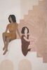 Ulteriore dettaglio di Quadro moderno con due donne sulle scale 80x100cm  40359