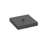 Rosone quadrato grigio scuro antracite 14x14cm 6 uscite laterali + 1 centrale  44288