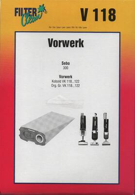 Sacchetti compatibili per aspirapolvere FOLLETTO V118 VK118 VK12 VK1220 FILTER CLEAN