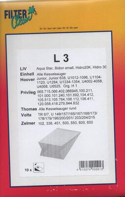 Sacchetti per aspirapolvere HOOVER VOLTA PRIVILEG LIV SELMER L3 2905 FILTER CLEAN