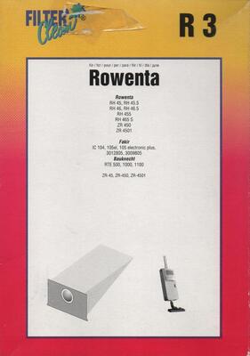 Sacchetti per aspirapolvere ROWENTA RH45 RH46 RH455 RH465 ROWENTA-FAKIR-BAUKNECHT R3 FILTER CLEAN