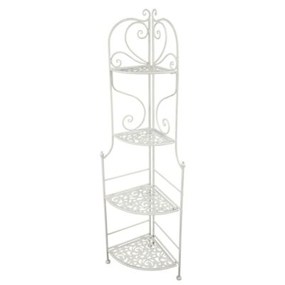 Scaffale avorio ad angolo alto 160cm 4 piani  37711