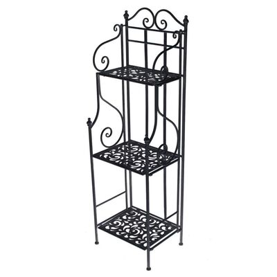 Scaffale stretto nero 3 piani 35x29 alto 118  37916