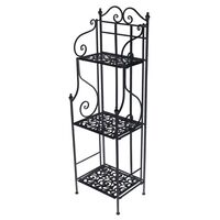 Scaffale stretto nero 3 piani 35x29 alto 118  37916