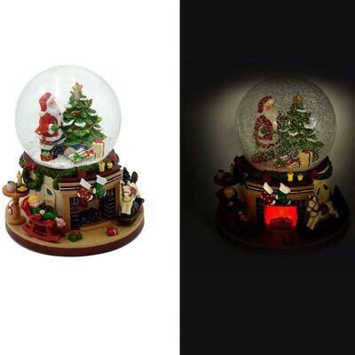 Decorazione Natalizia con sfera di neve e caminetto  38506