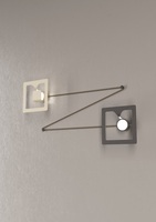 Applique doppia con sistema decentrabile e modulare a cornici luminose  44319