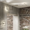 Applique pi&ugrave; plafoniera decentrate modulari cornici quadrate luminose 1171--SSS-F5M1-S4S-RS TOP LIGH