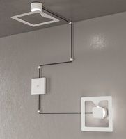 Sistema modulare componibile doppia applique soffitto parete cornici luminose  44317