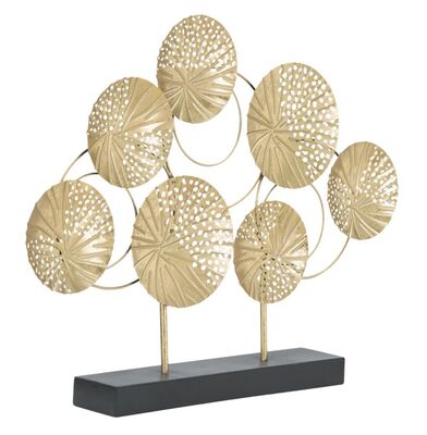 Decorazione moderna per tavolo o madia cerchi oro  40266