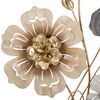 Particolare di Soprammobile scultura in ferro con fiori toni del bianco tortora grigio oro  40272