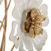 Soprammobile scultura in ferro con fiori toni del bianco tortora grigio oro  40272 - foto 4