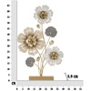 Soprammobile scultura in ferro con fiori toni del bianco tortora grigio oro  40272 - foto 5