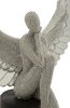 Particolare di Decorazione da appoggio angelo seduto brilli argento 24x8x34  42911